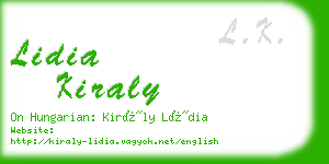 lidia kiraly business card